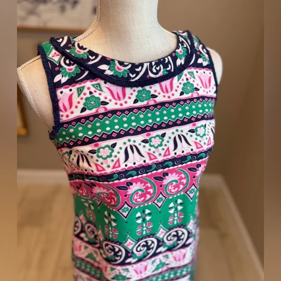 NWOT! TALBOTS Pink, White, and Green Floral Sleeveless Midi Dress - Picture 4 of 10